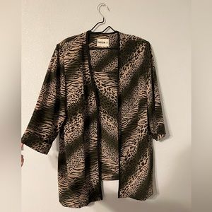 Vintage Leopard Print Cover Up/ Blazer